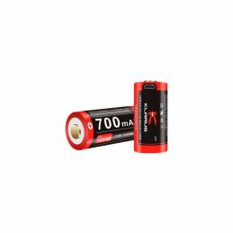 batterie 16340 micro usb klarus